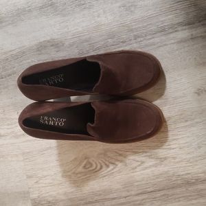 Franco sarto heels. Rubber soles brown suade.